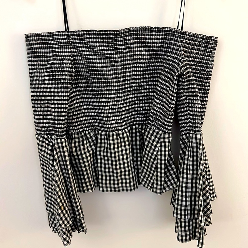 Amanda Uprichard off the shoulder top